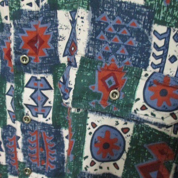 Used Jeans Brand Men's Shirt Size Large Tribal Print Indie NOS NWT - Picture 3 of 4